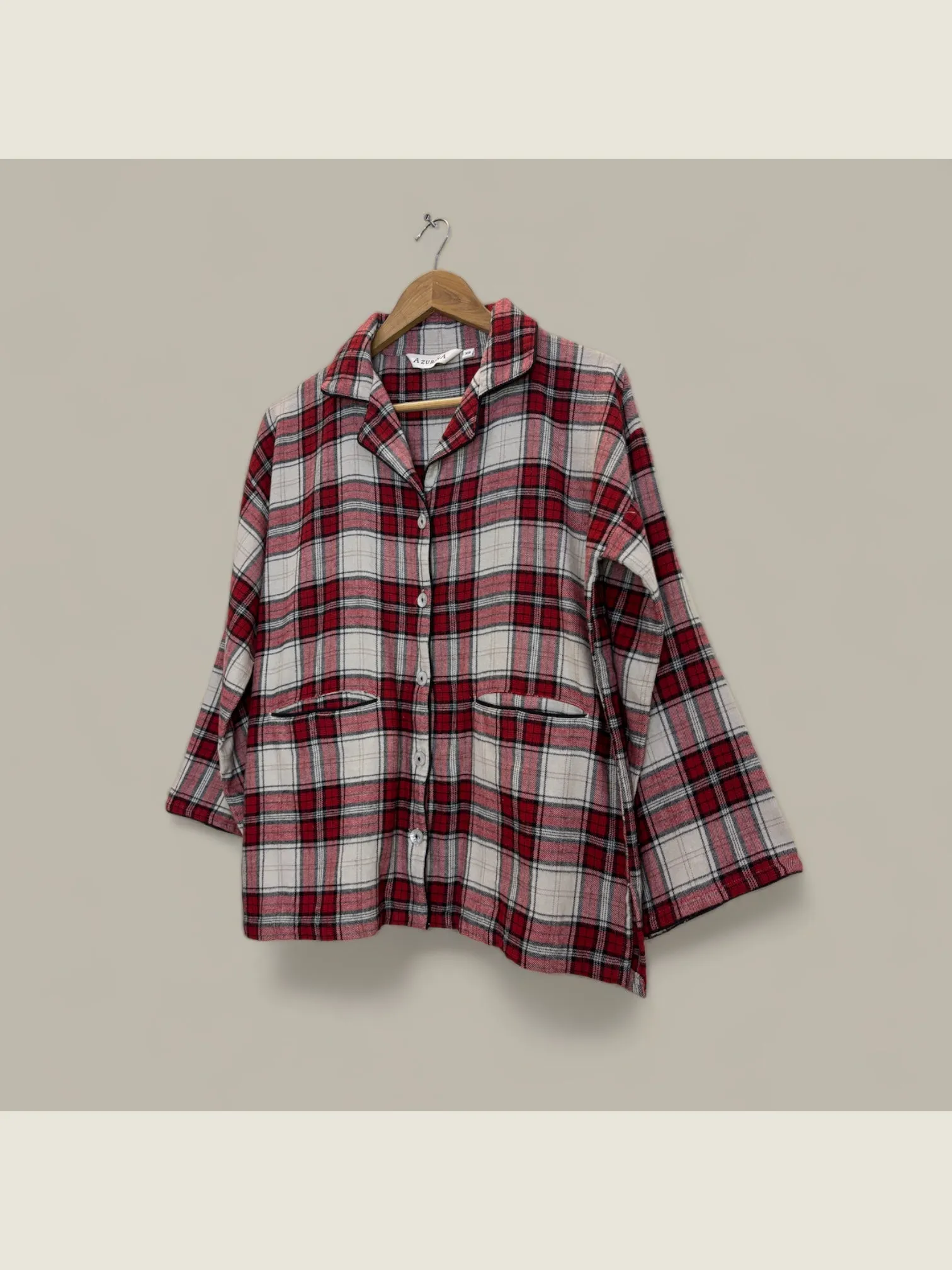 Sharan Boxy PJ 2pc Set - Warm Red Flannel