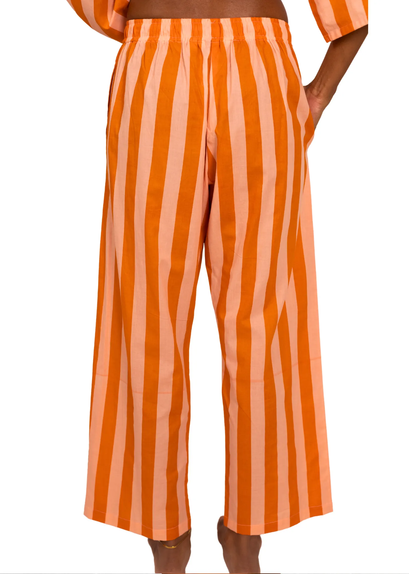 Sharan Crop Pant - Sunset Stripes