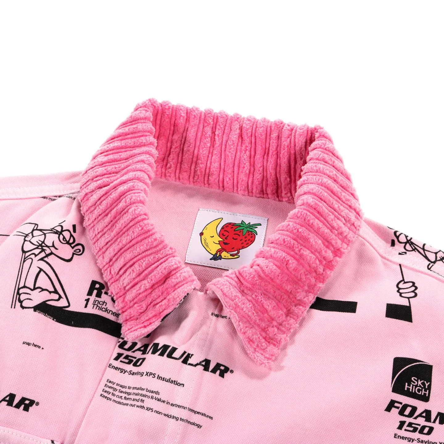 SKY HIGH FARM WORKWEAR INSULATION PRINT CHORE COAT PINK