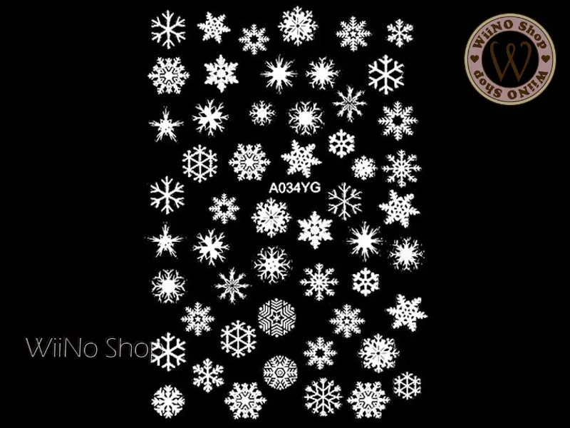 Snowflake Glow in the Dark Adhesive Nail Art Sticker - 1 pc (A034YG)