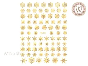 Snowflake Gold Holographic Adhesive Nail Art Sticker - 1 pc (WG442GH)