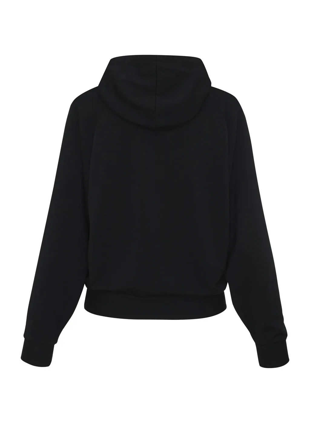 Softest Fleece Cropped Zip-Up Hoodie in Black