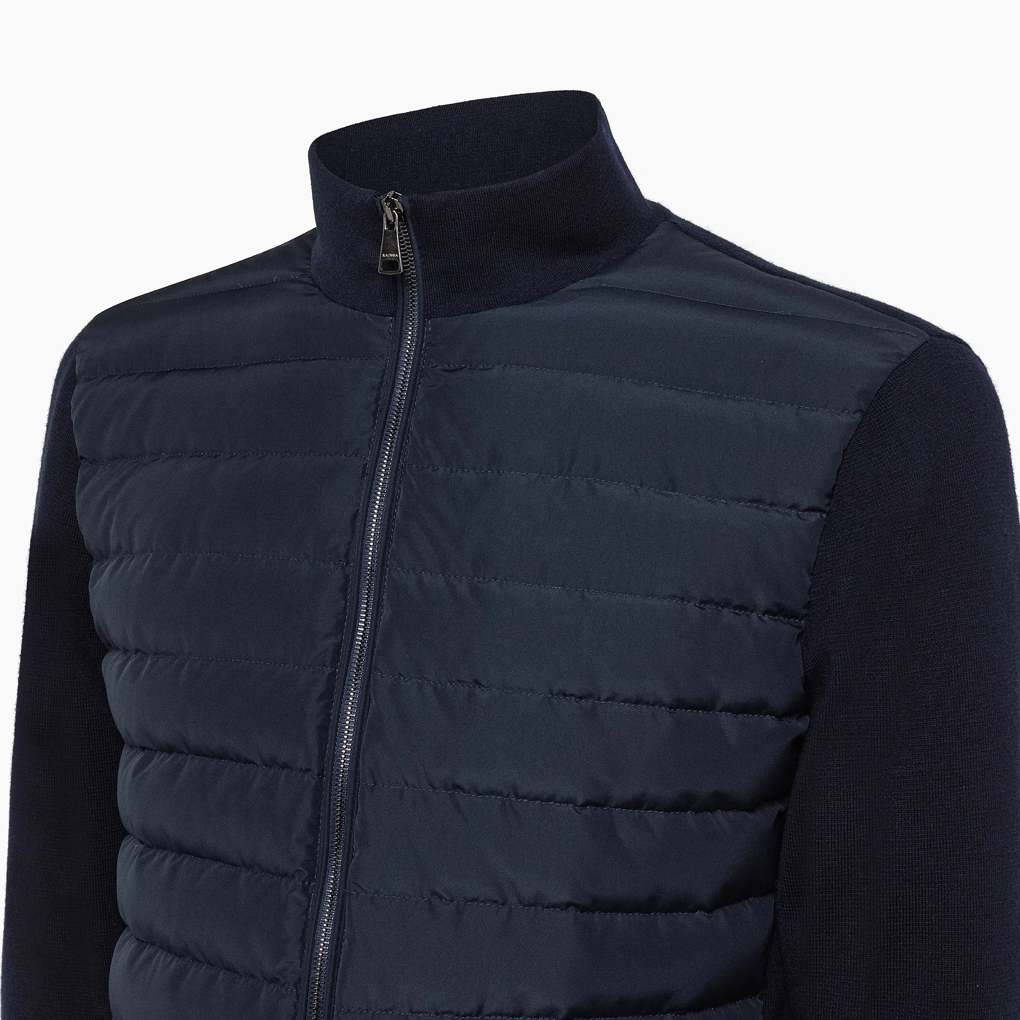 Soon extrafine wool and down padded hybrid jacket