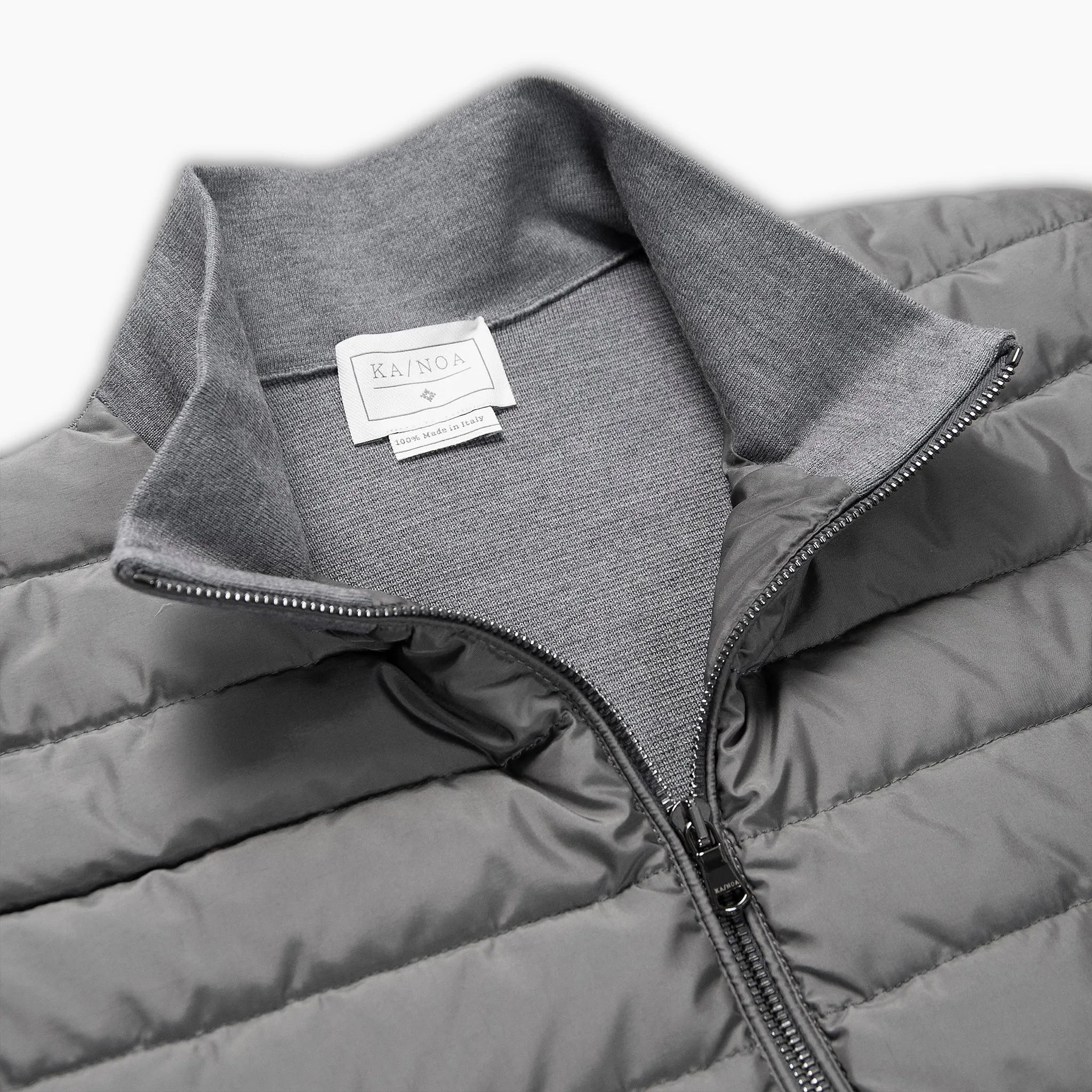 Soon extrafine wool and down padded hybrid jacket