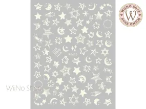 Star Glow in the Dark Adhesive Nail Art Sticker - 1 pc (WG635GD)