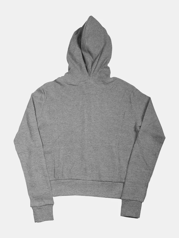 Stussy Owens Waffle Hood - Grey Marle