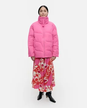 tekstuuri taifuuni down coat - pink (XXS)