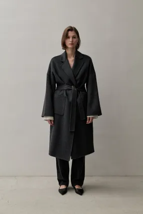 THE BOYFRIEND COAT - CHARCOAL 90/10