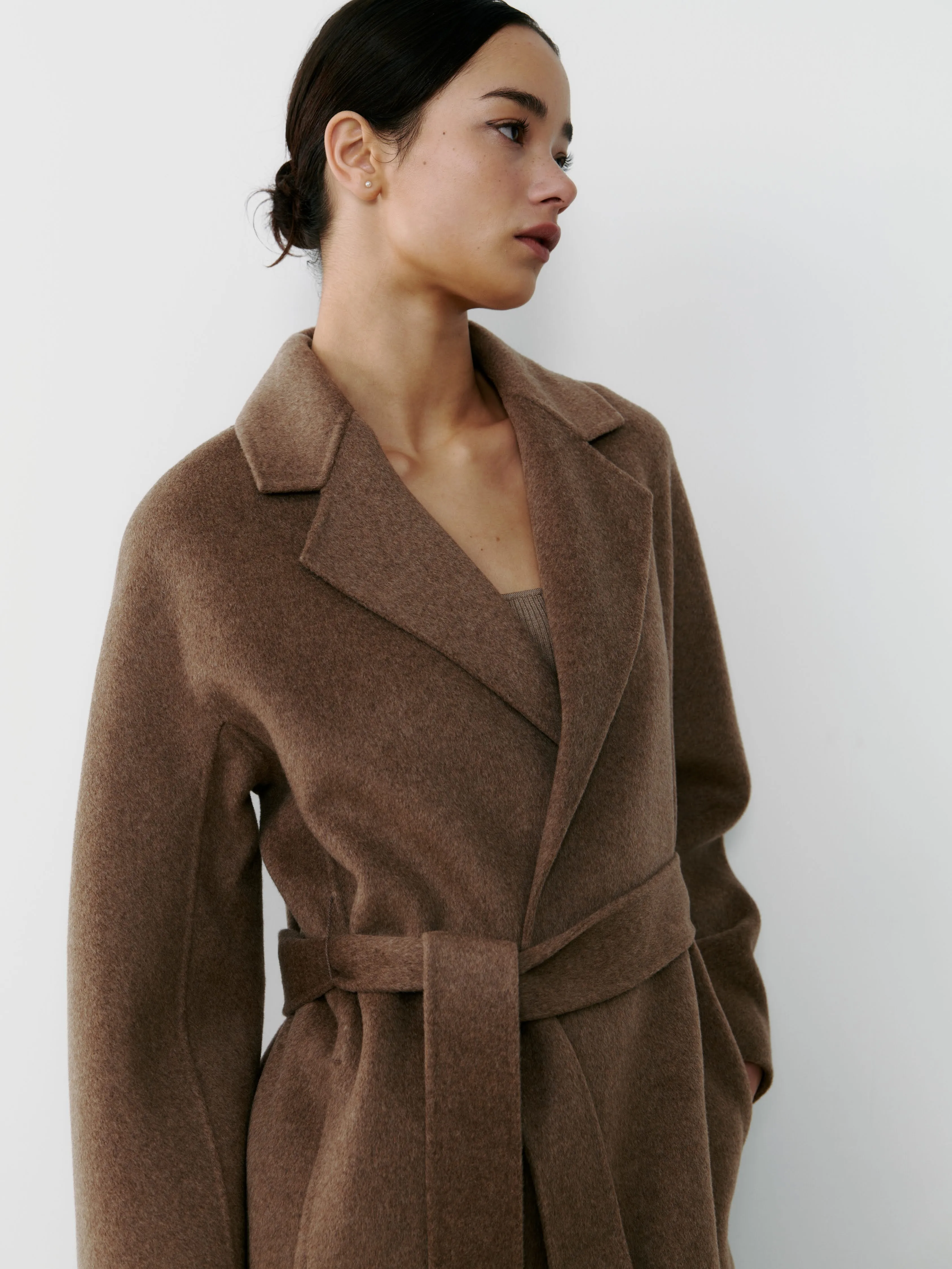 THE CURATED CLASSIC COAT - CHOCOLATE MELANGE