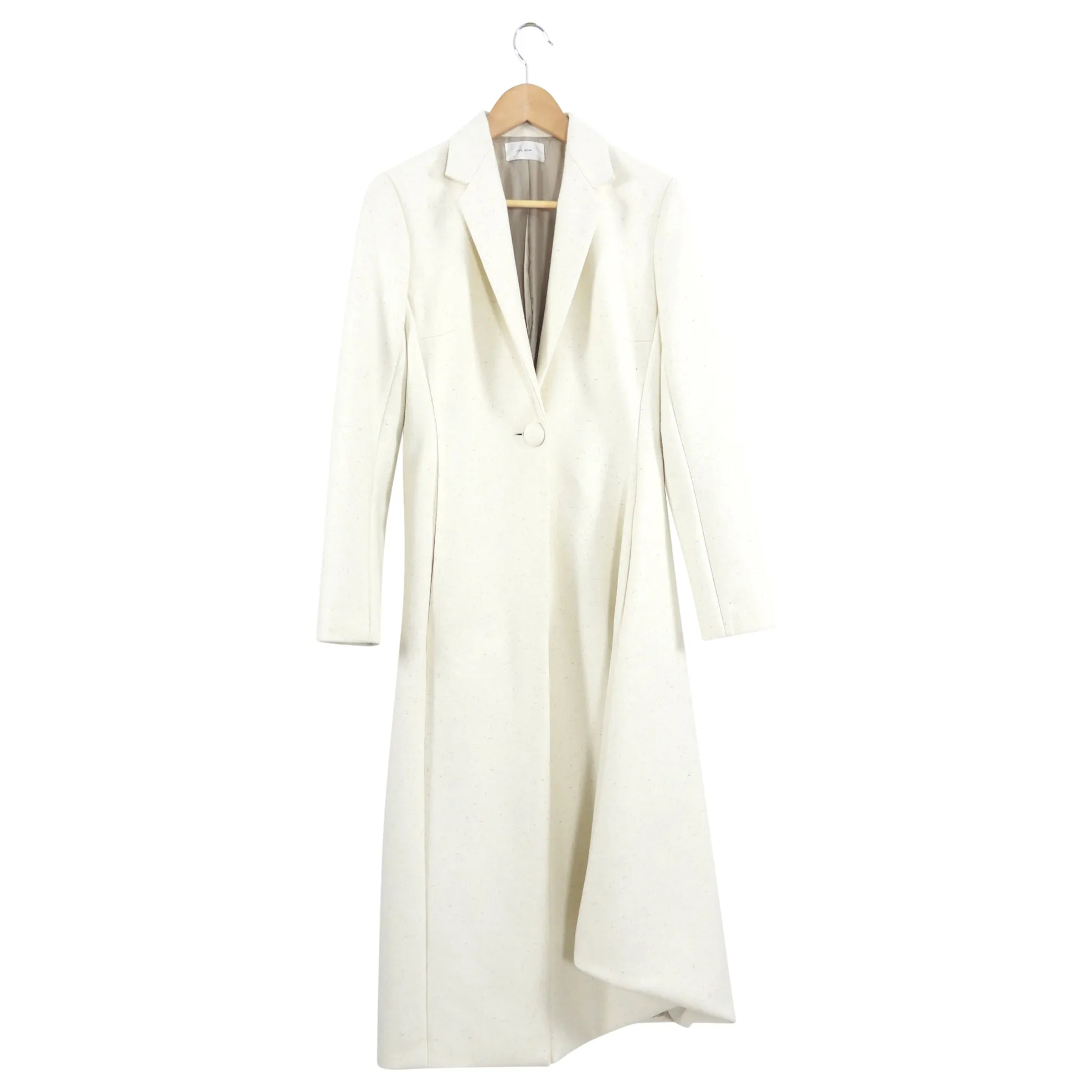 The Row Ivory Long Asymmetrical Fabrice Coat - 2/4