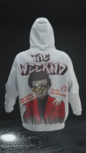 The Weeknd Oversized Hoodie - White