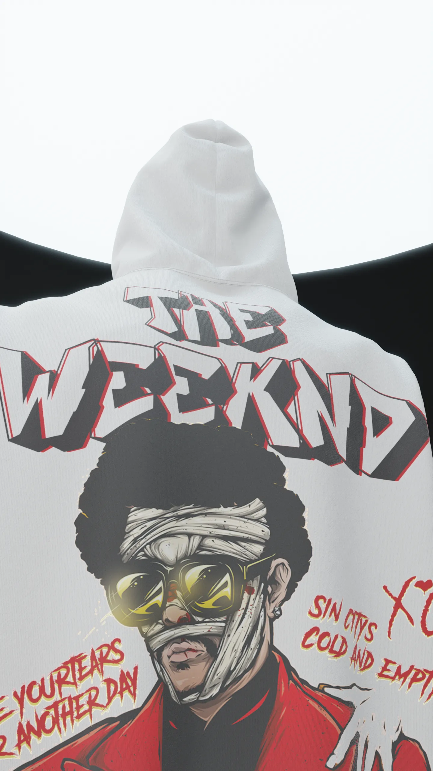 The Weeknd Oversized Hoodie - White