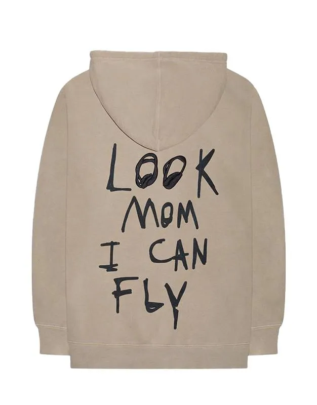 Travis Scott Astroworld Look Mom I Can Fly Hoodie Tan