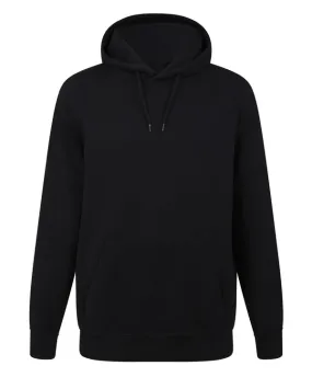 Unisex Black Organic Cotton Pullover Hoodie - Adult