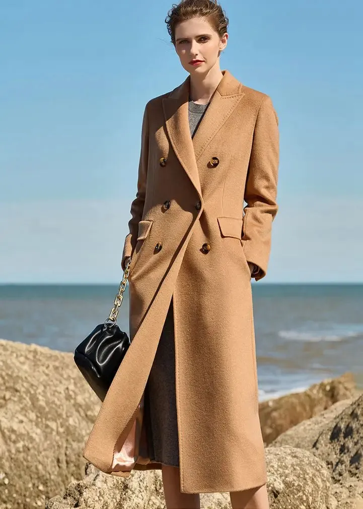 Valerie Double Breasted Long Wool Coat