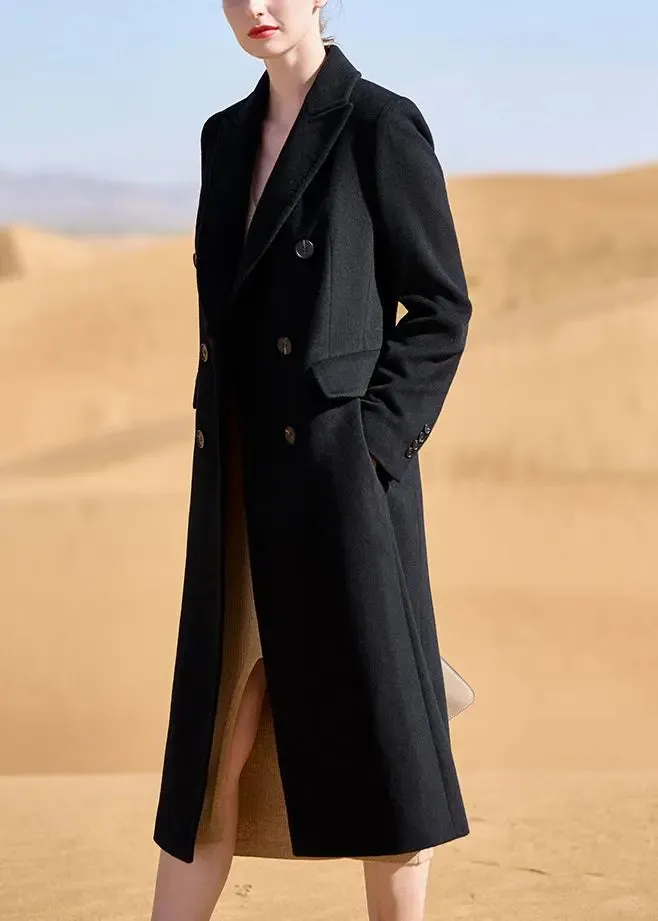 Valerie Double Breasted Long Wool Coat