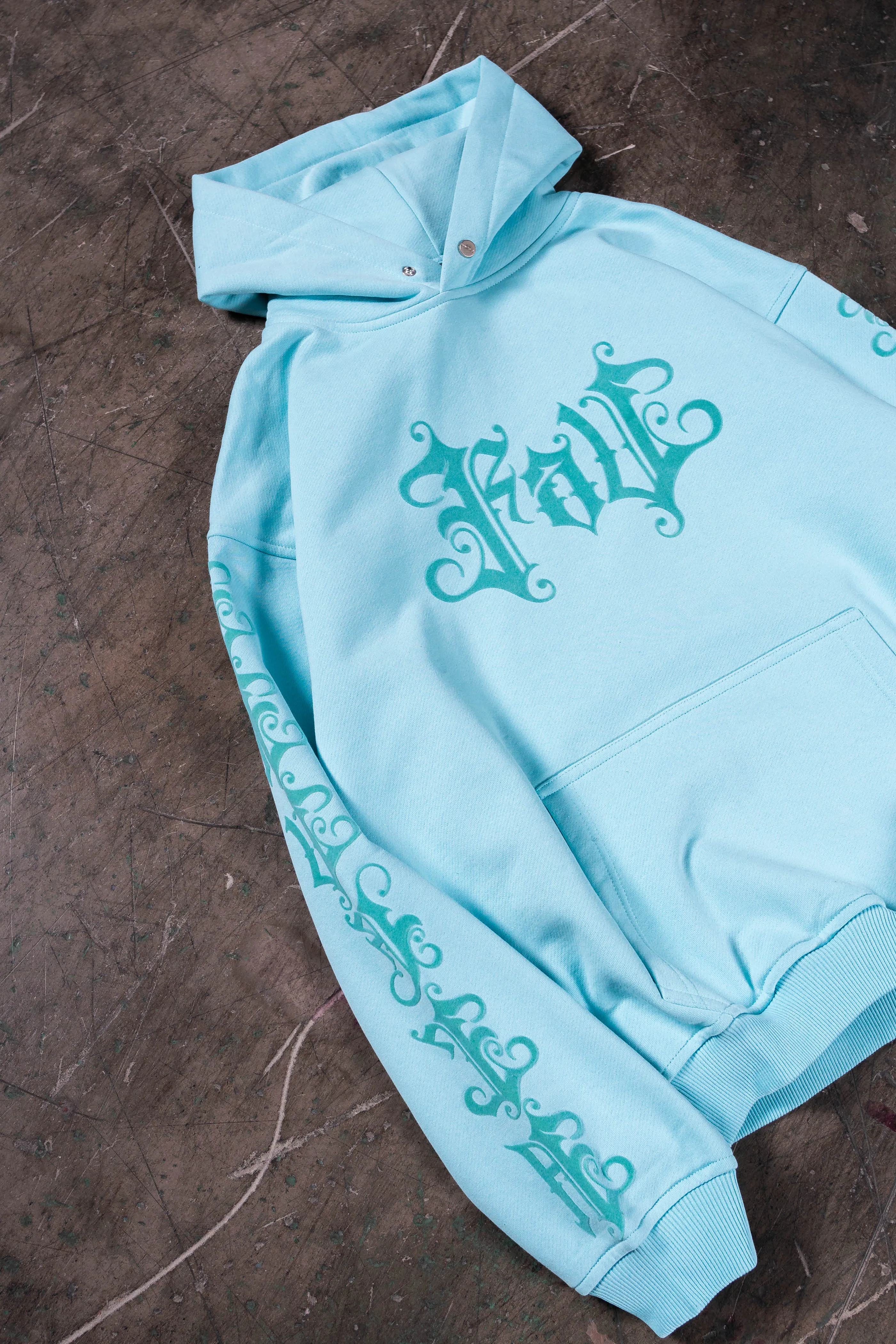 VELOUR TROPICAL BREEZE SNAP BUTTON HOODIE