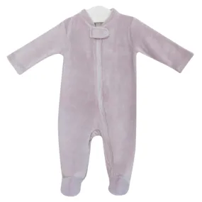 Velour Zipper Footie | Baby Unisex