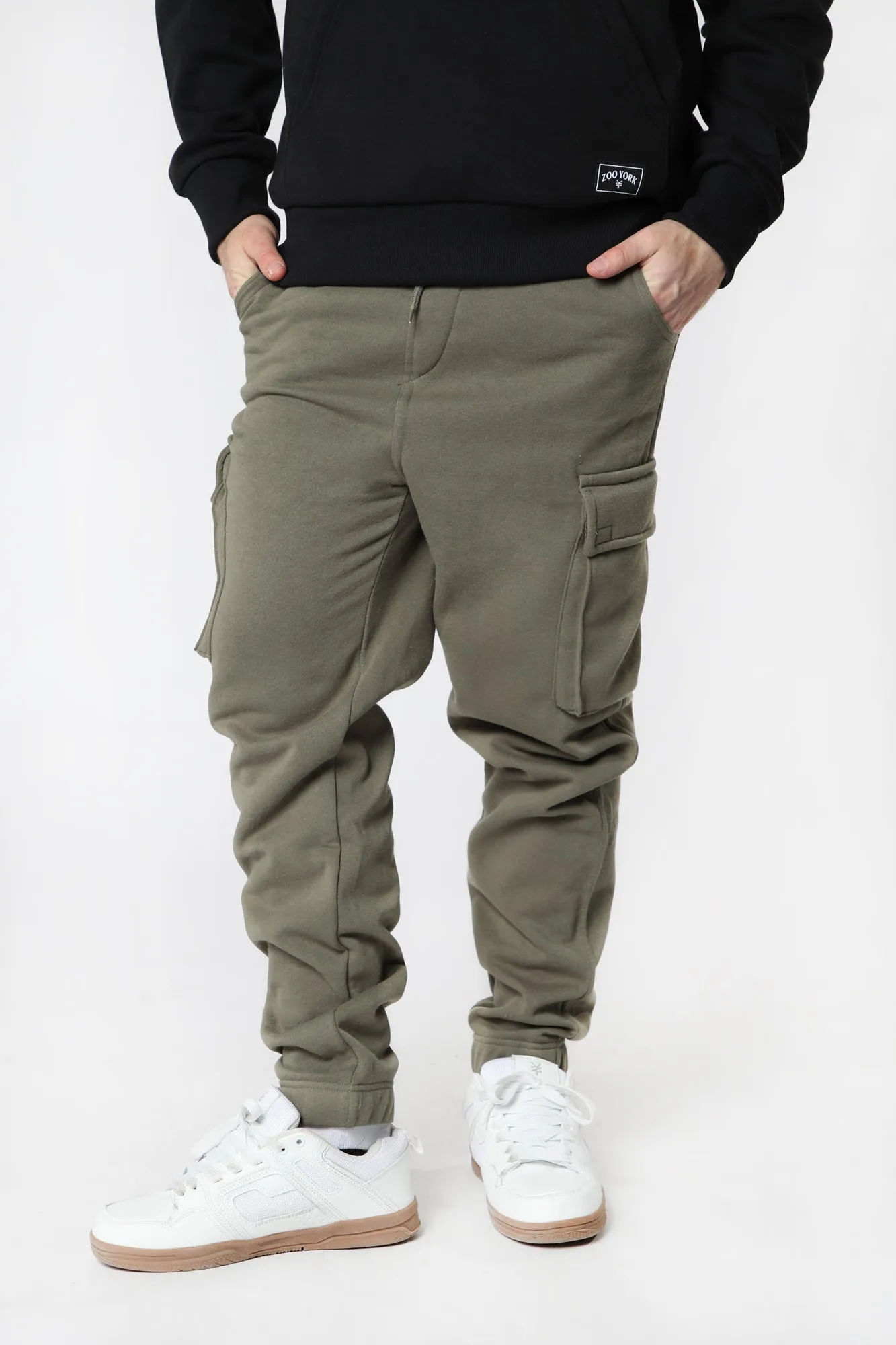 West49 Mens Fleece Cargo Jogger