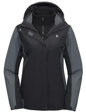 Women's 3 in 1 Winter Ski Warm Fleece Liner Jacket