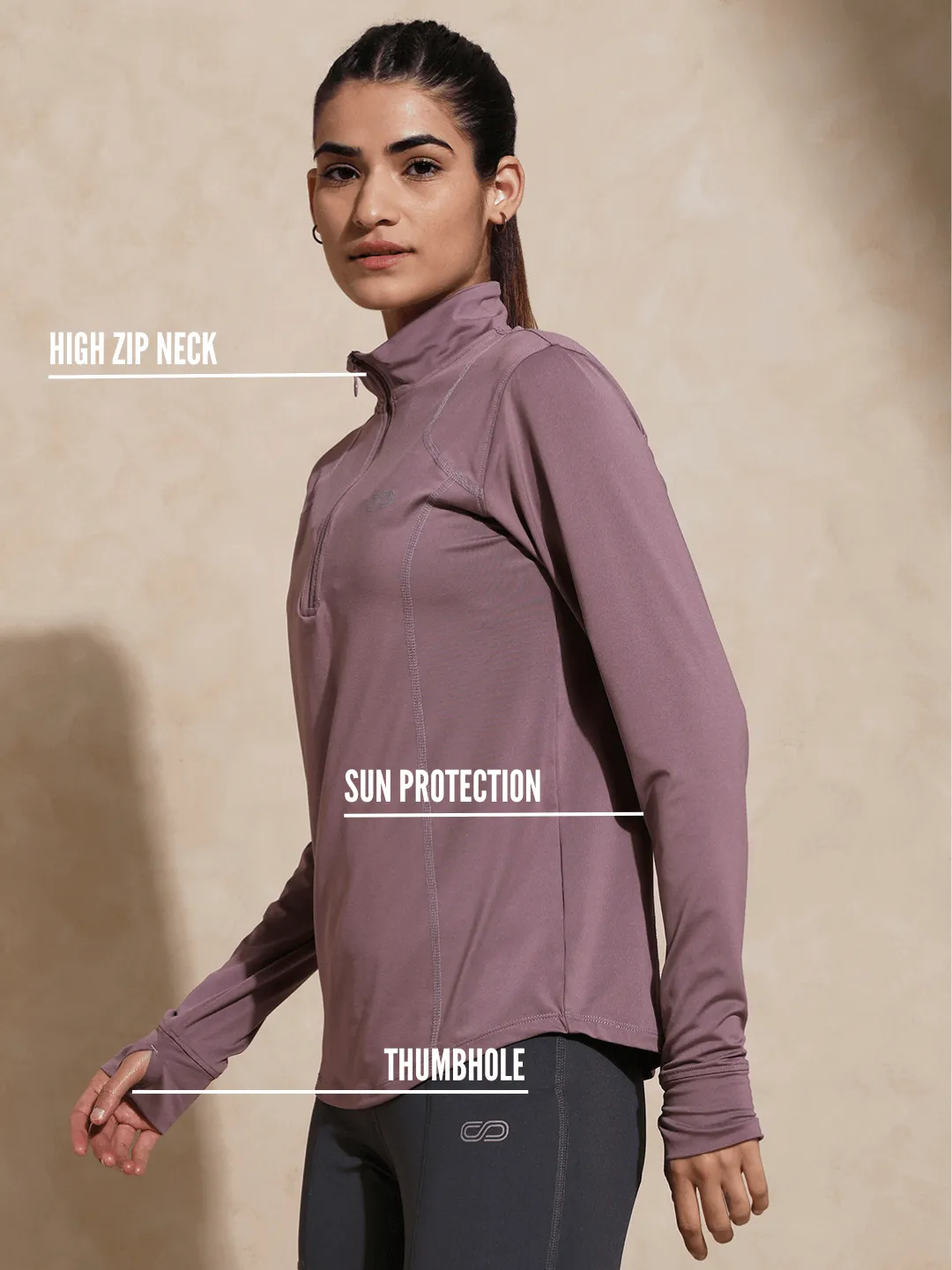 Women's Ath Runner Zip Neck Nirvana