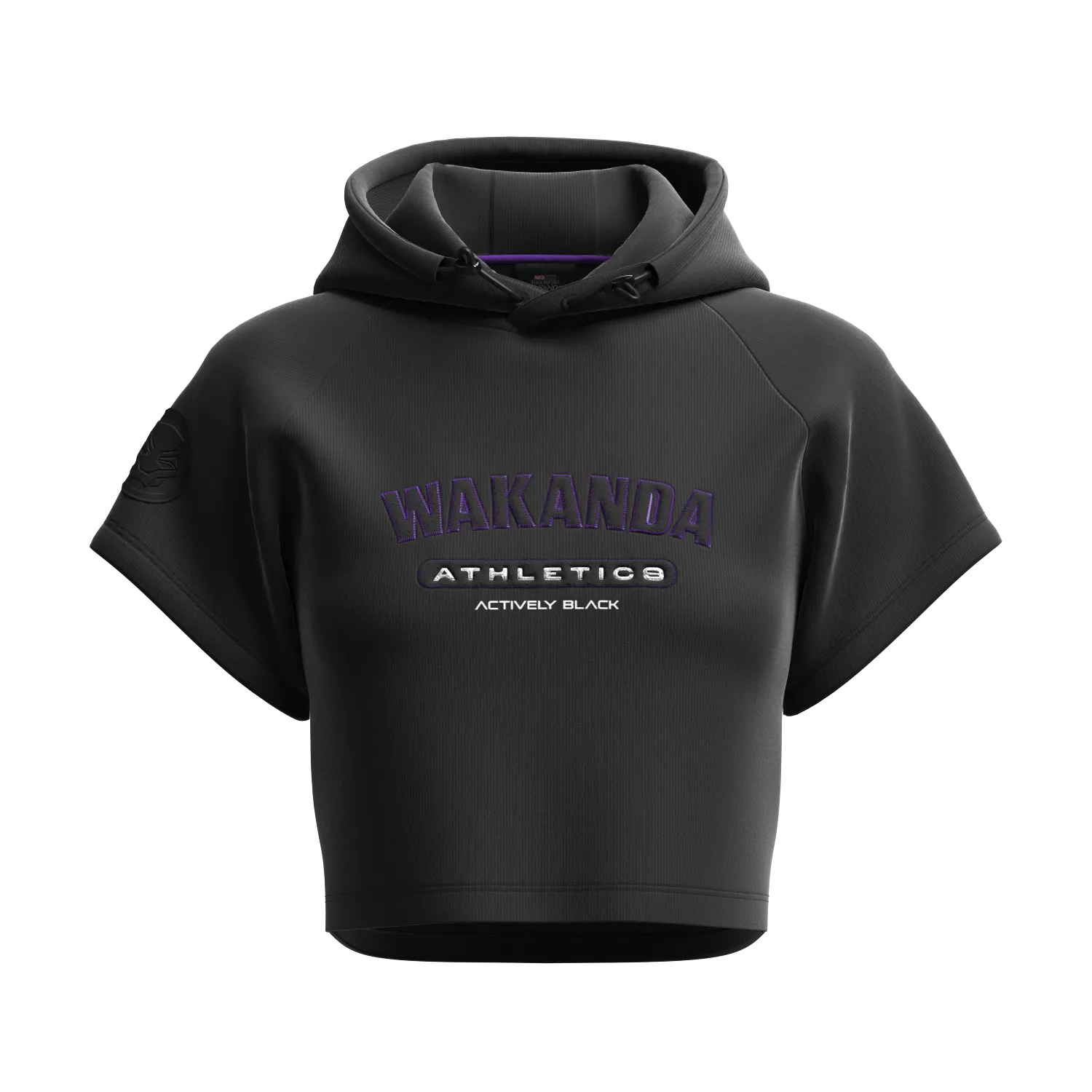 Women's Wakanda Athletics Classic Short Sleeve Crop Hoodie