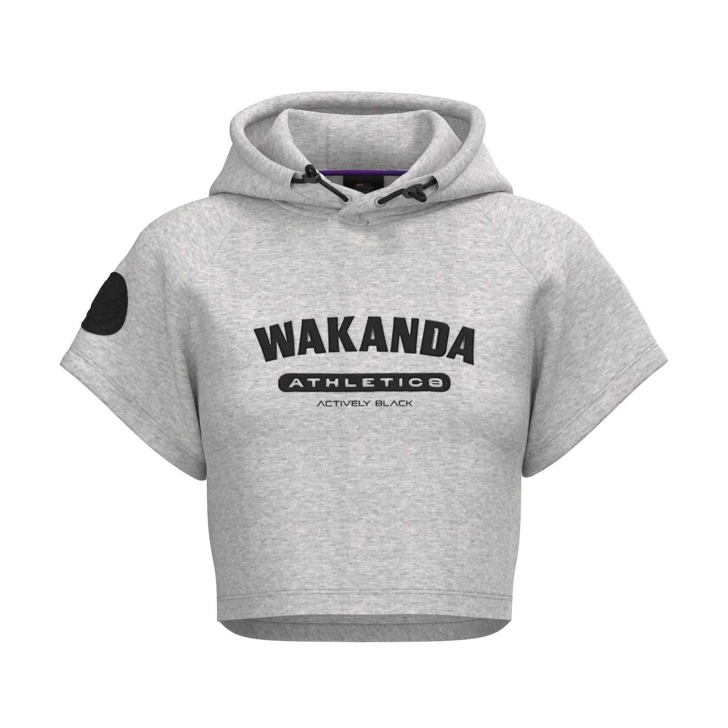 Women's Wakanda Athletics Classic Short Sleeve Crop Hoodie