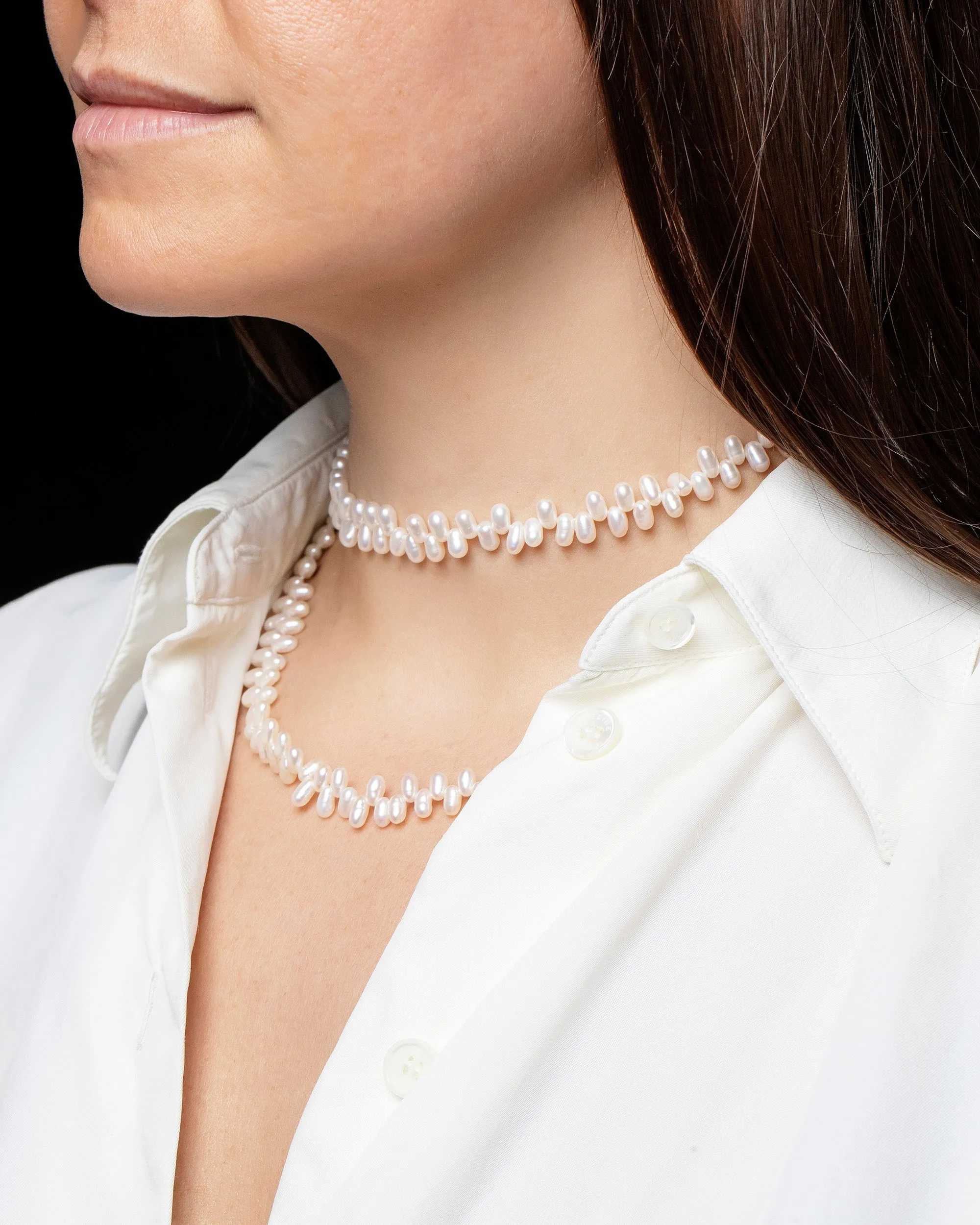 Zipper Pearl Necklace